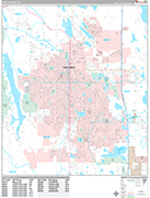 Fort Collins  Wall Map Premium Style